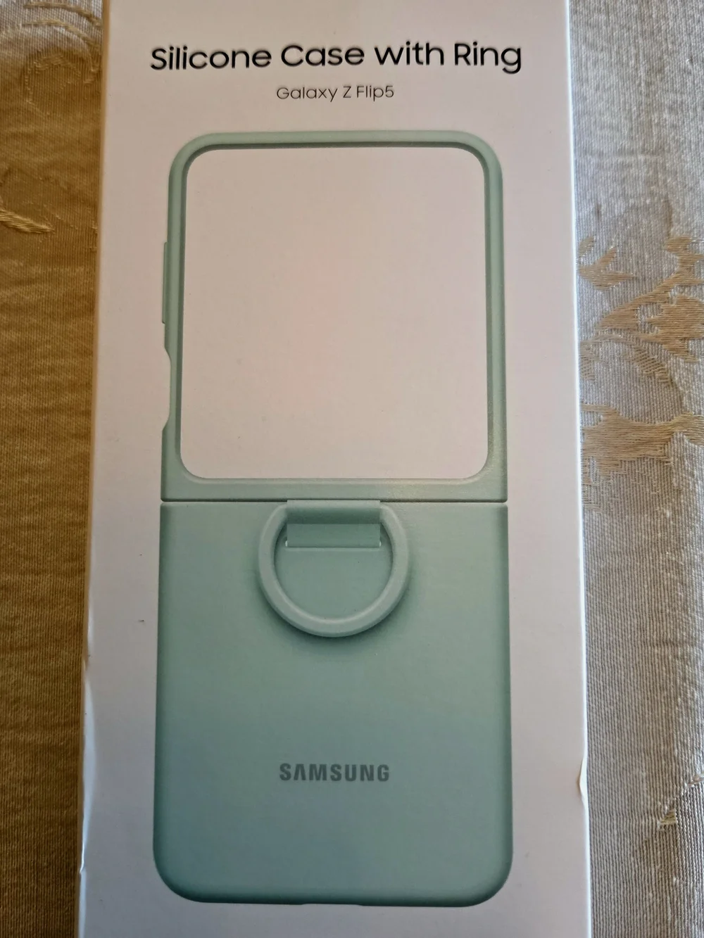 Samsung Silicone Ring Case for Galaxy Z Flip5 in Ocean Green